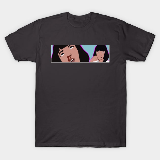 Pulp Fiction - Mia T-Shirt by Shittycartoons